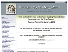 Tablet Screenshot of fryeburgmaine.org